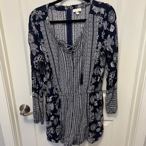 Charming Charlie’s blue and white romper